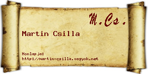 Martin Csilla névjegykártya